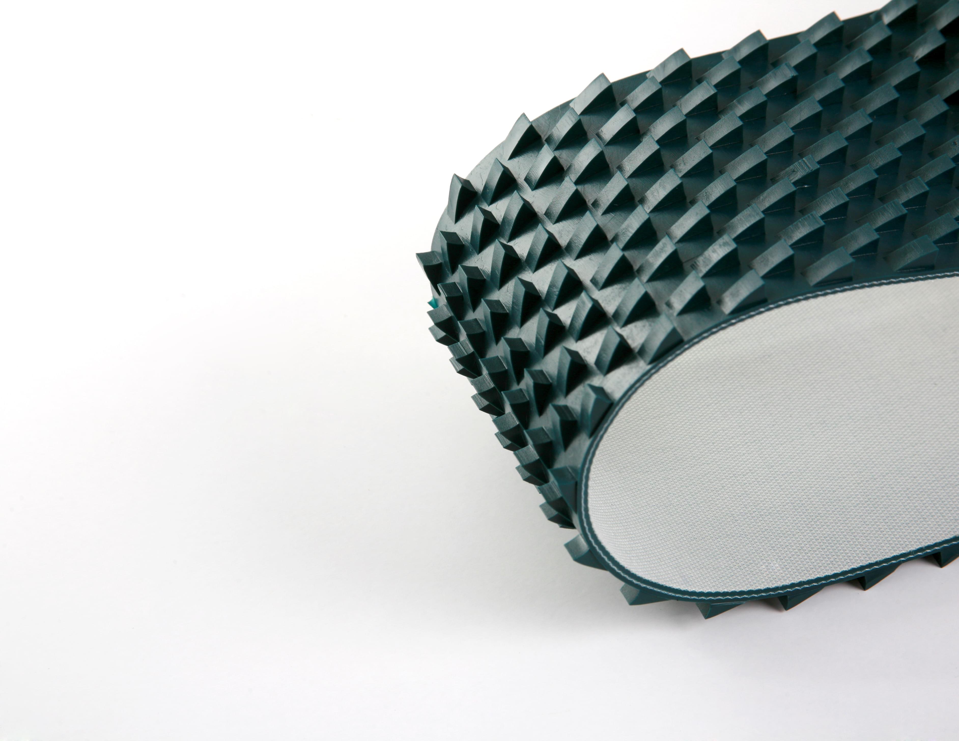 correia dentada PVC verde duas lonas