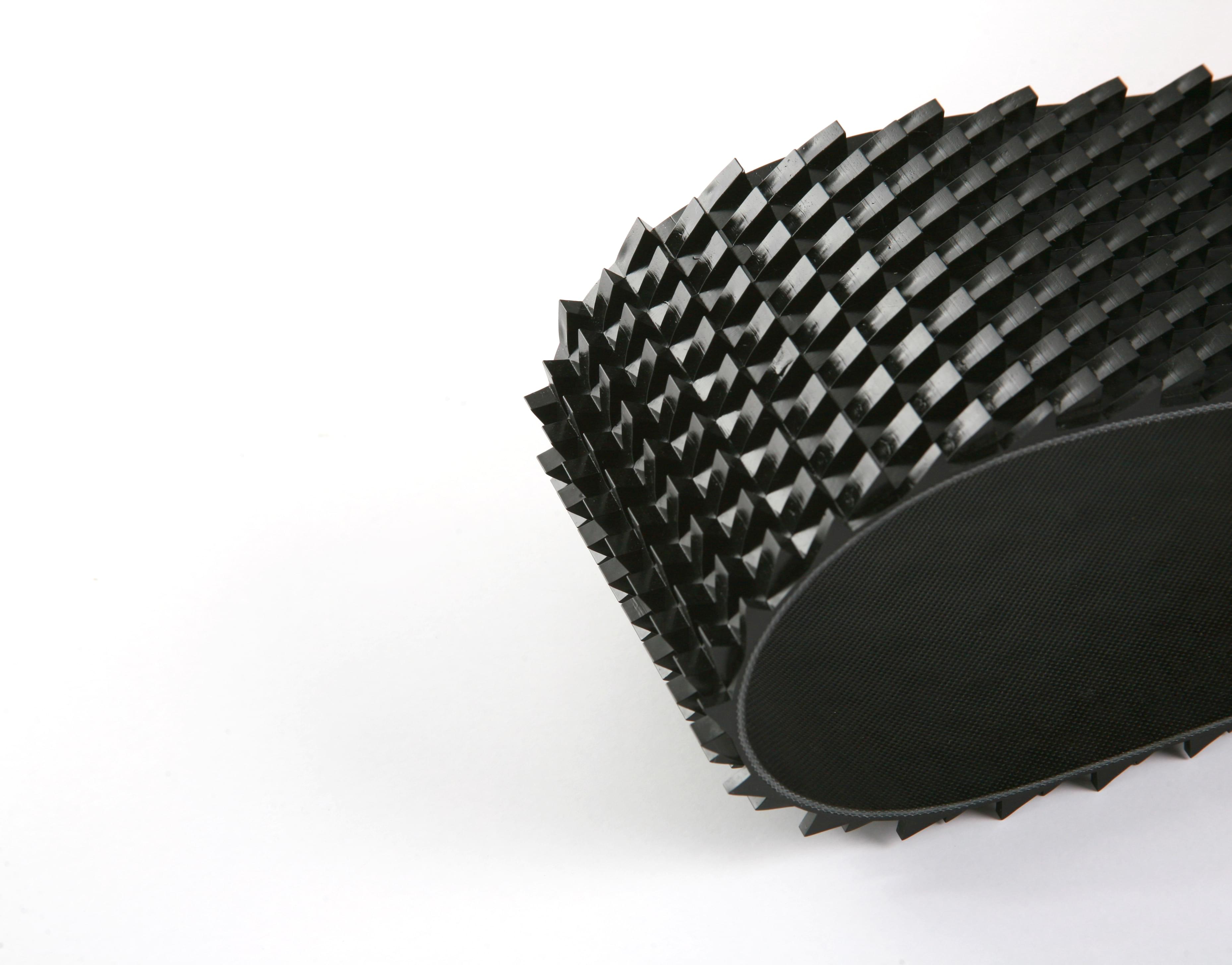 correia dentada PVC preto duas lonas